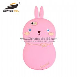 3D Cute Baby Rabbit Soft Silicone Case Cover Skin For Apple iPhone 4 5 6 6 Plus