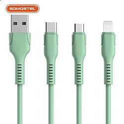 Food grade silicone usb cable for iPH / micro / Type C