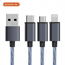 SMS-BY03 cable USB LED de flujo de luz electroluminiscente 3A
