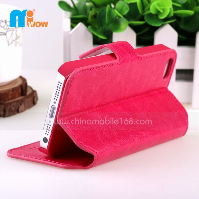 leather flip phone cases for iphone 5S