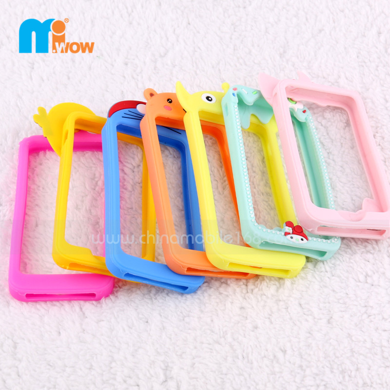 cartoon silicon bumpers for iphone 5S multi-color