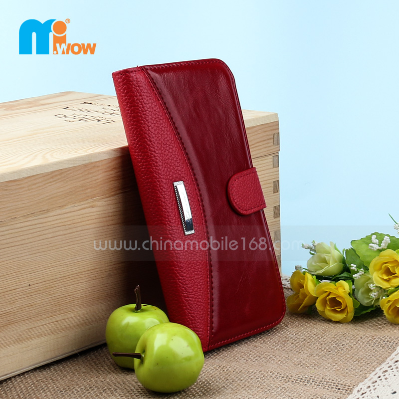 Red Wallet Stand Phone Case for iPhone 6+