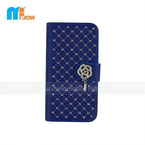 Blue Bling Diamond Stand Flip Case for iPhone 6