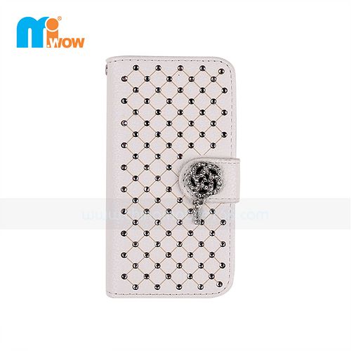 White Stand Flip Leather PU Case for Iphone 6