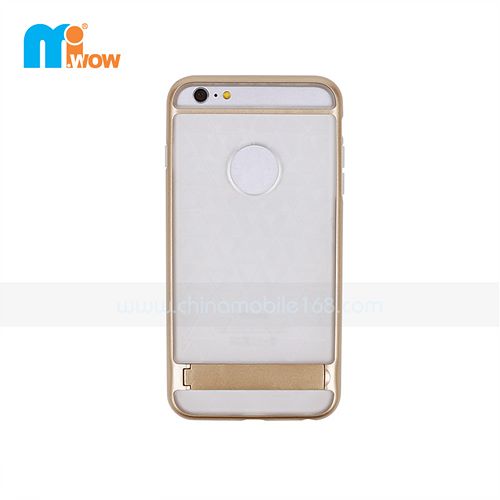 Trans White Triangle Bracket Back Cover for iphone 6 Plus