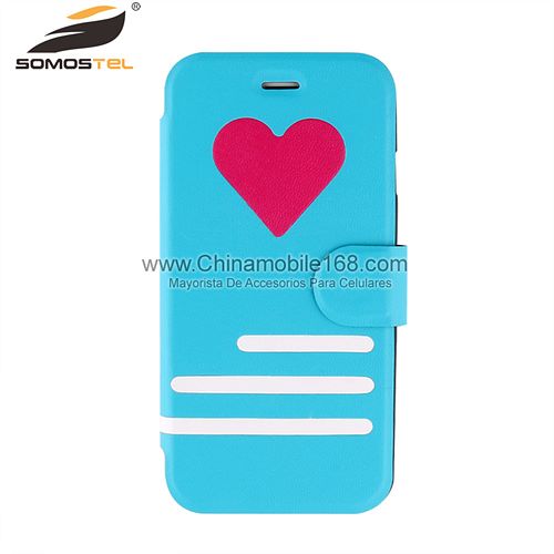 heart shape folio case for Iphone 6