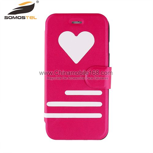 heart shape folio case for Iphone 6