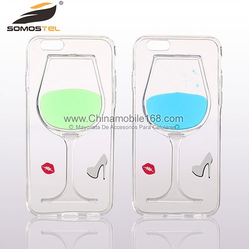 fluid liquid red wine glass cell phone case for iPhone 6s