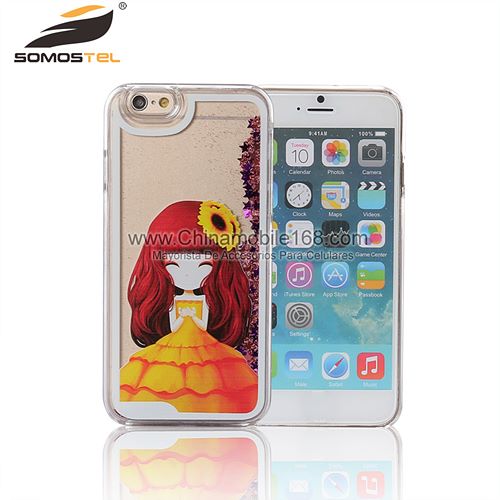 Cute Star Girls Fluid Dynamic Quicksand for iPhone case wholeasale