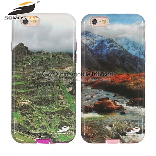 Landscape pattern 2 in 1 protector cell phone case