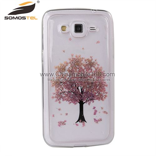 Handmade tree pressed flowers phone case for Samsung