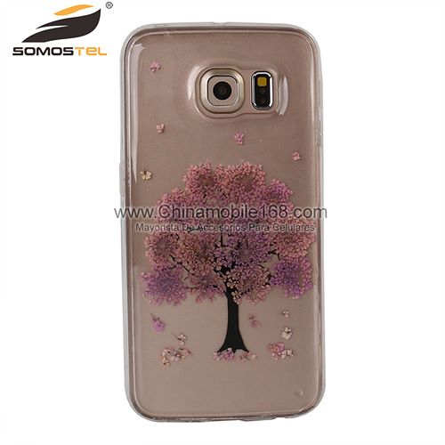 Handmade tree pressed flowers phone case for Samsung