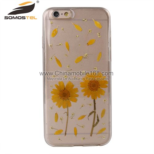 Sunflower pressed flower phone case supplier