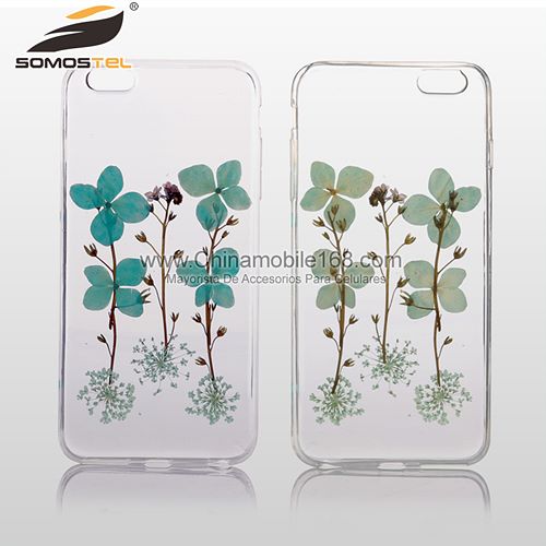 Handmade dried pressed flowers cell phone case