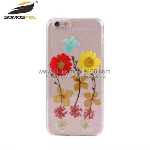 Handmade pressed flowers phone case