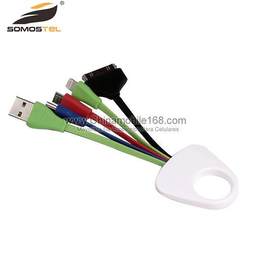 Four in One Multifunctional Mobile Phone Keychain Charging USB Data Cable