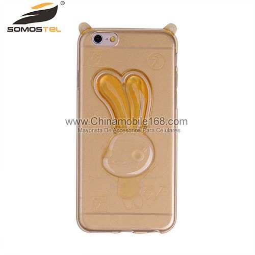 TPU Transparent Rabbit Bracket Cover Case for iPhone