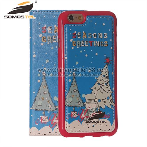 Christmas tree 2 in 1 Separable Removable Magnetic Leather Cell Case