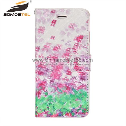 Flip stand fashion cool painted leather case