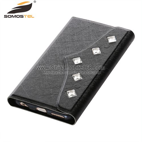Fashion Flip Stand Diamond Phone Leather Case