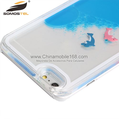 Funda de nadan delfines líquido dinámico para iphone