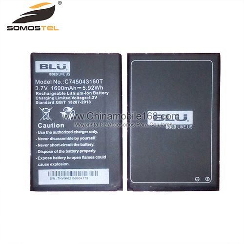 Nueva batería de repuesto compatibles BLU 3.7V 1600mAh C745043160T