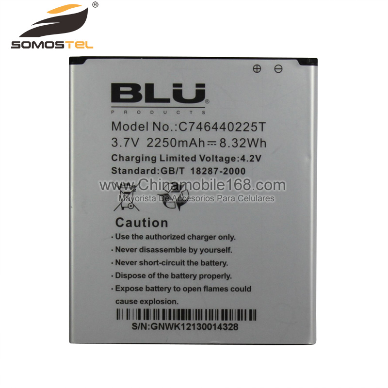 batería de repuesto compatibles BLU 3.7V 2250mAh C746440225T