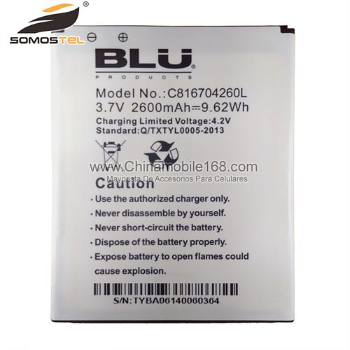 Battery for BLU 3.7V 2600mAh C816704260L
