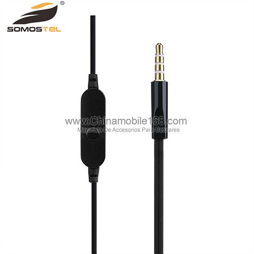 Earbuds with Mic Stereo Headphones Black